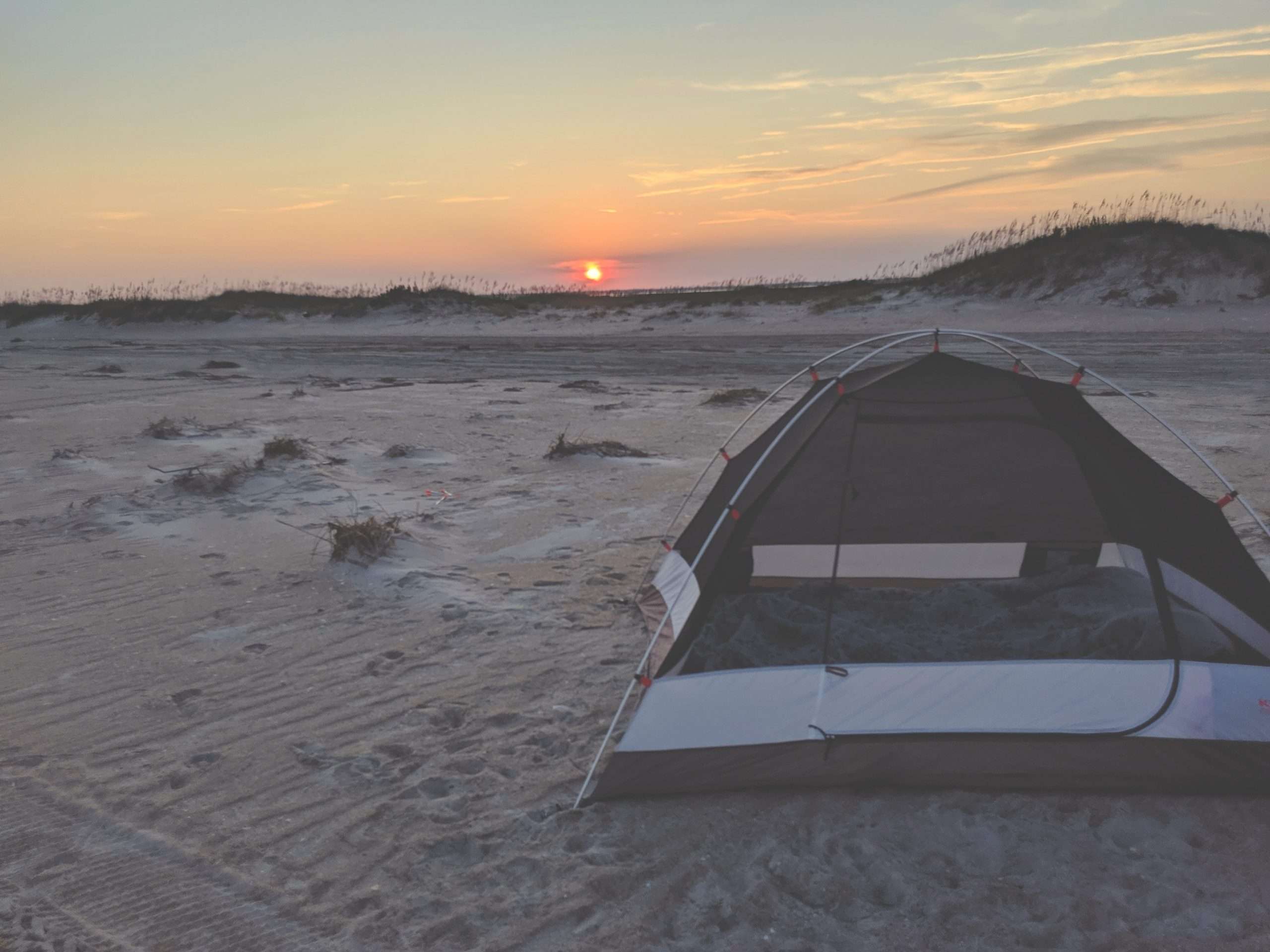 Beach Camping at Cape Lookout, North Carolina : camping