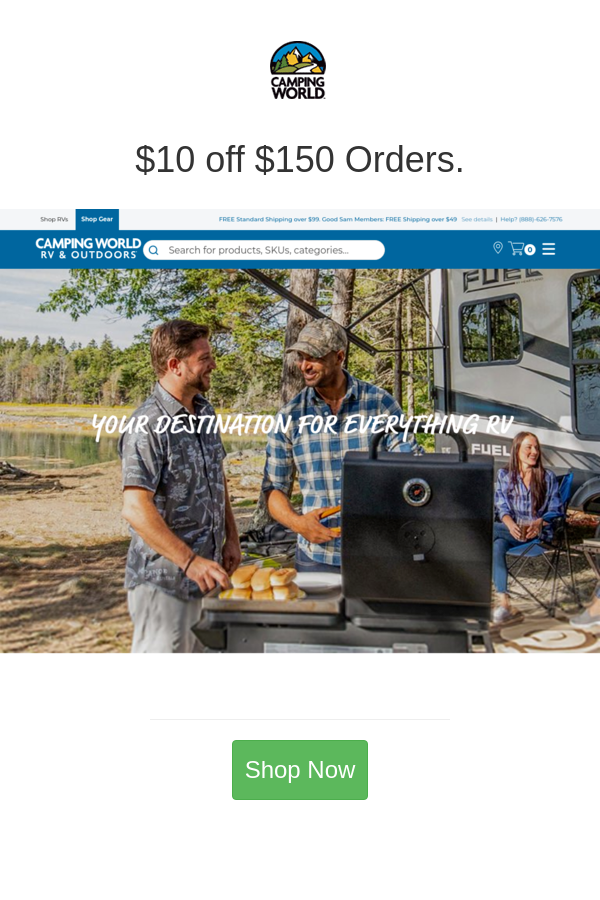 Best deals and coupons for Camping World