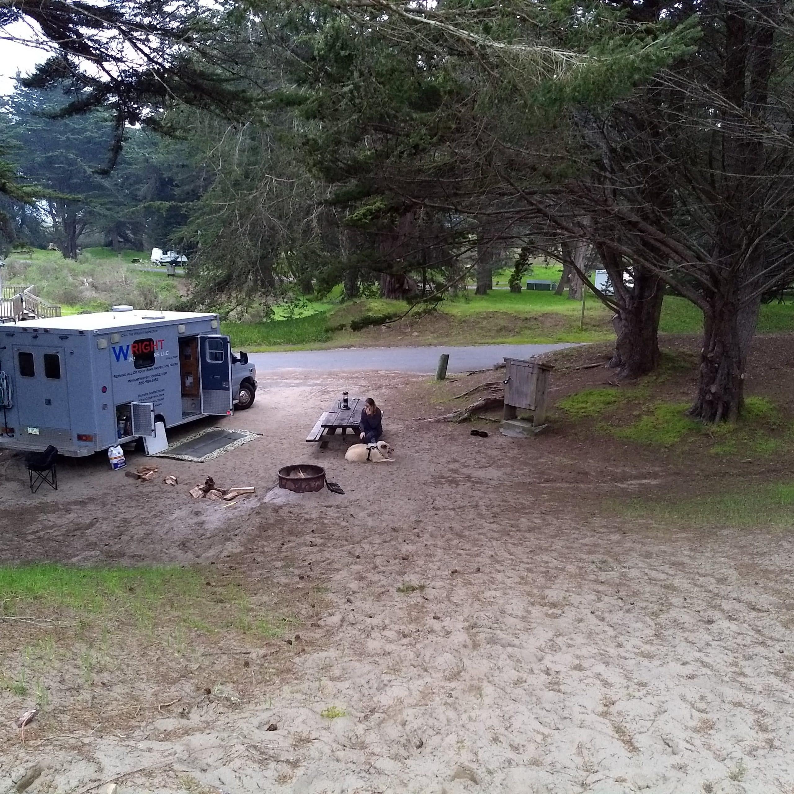Bodega Dunes Campground at Sonoma Coast State Park, CA