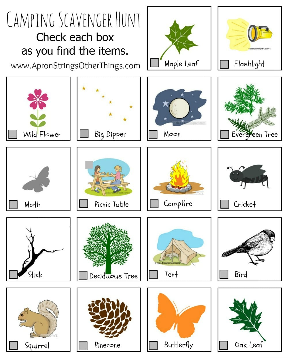 Camping Activities for Kids Printables