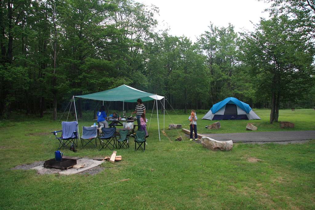Camping at Blackwater Falls West Virginia