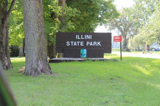 Camping at Illini State Park, IL