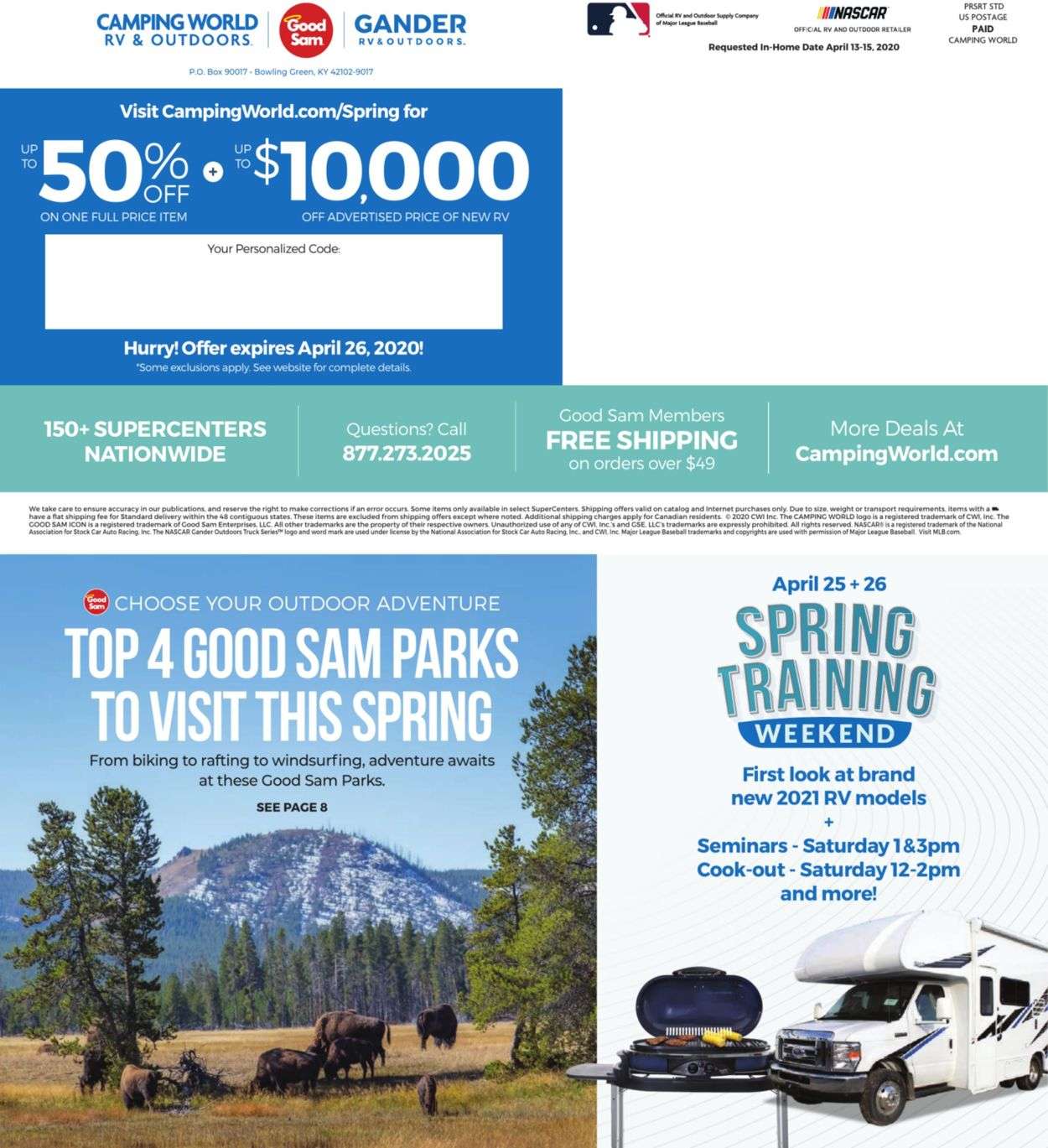 Camping World Current weekly ad 04/01