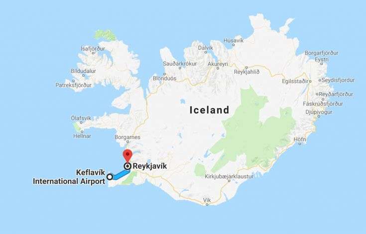 Day 1 of the 8 day iceland ring road itinerary map ...