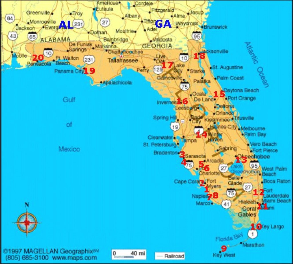 Florida State Parks Camping Map