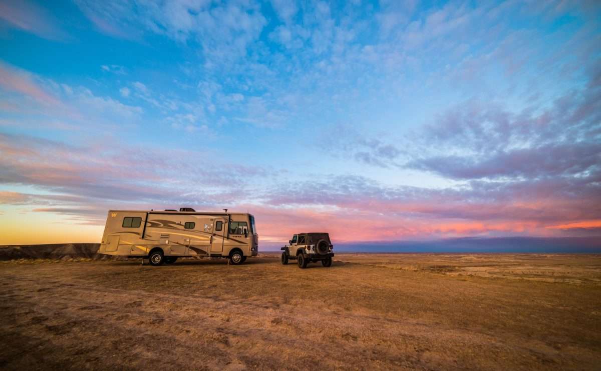 Free Camping outside Badlands National Park, SD, at Sunset : GoRVing
