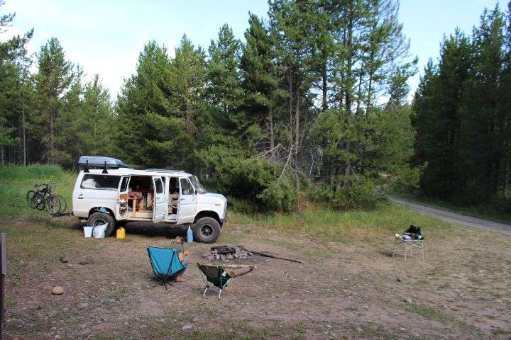 Free camping outside Grand Teton National Park