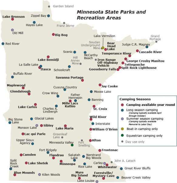 Minnesota State Parks goes to Reservable Campsites