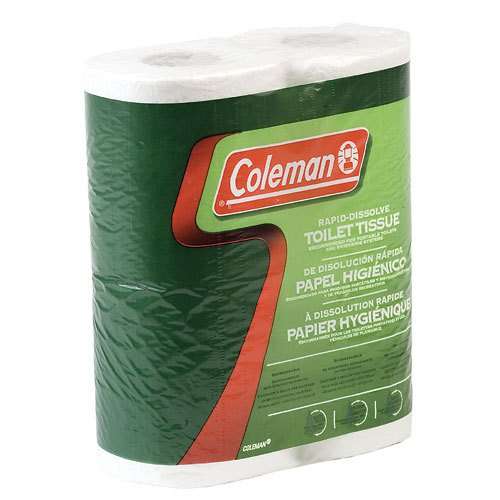 NEW Coleman Biodegradable Rapid Dissolve Toilet Tissue 4 Pack Camping ...