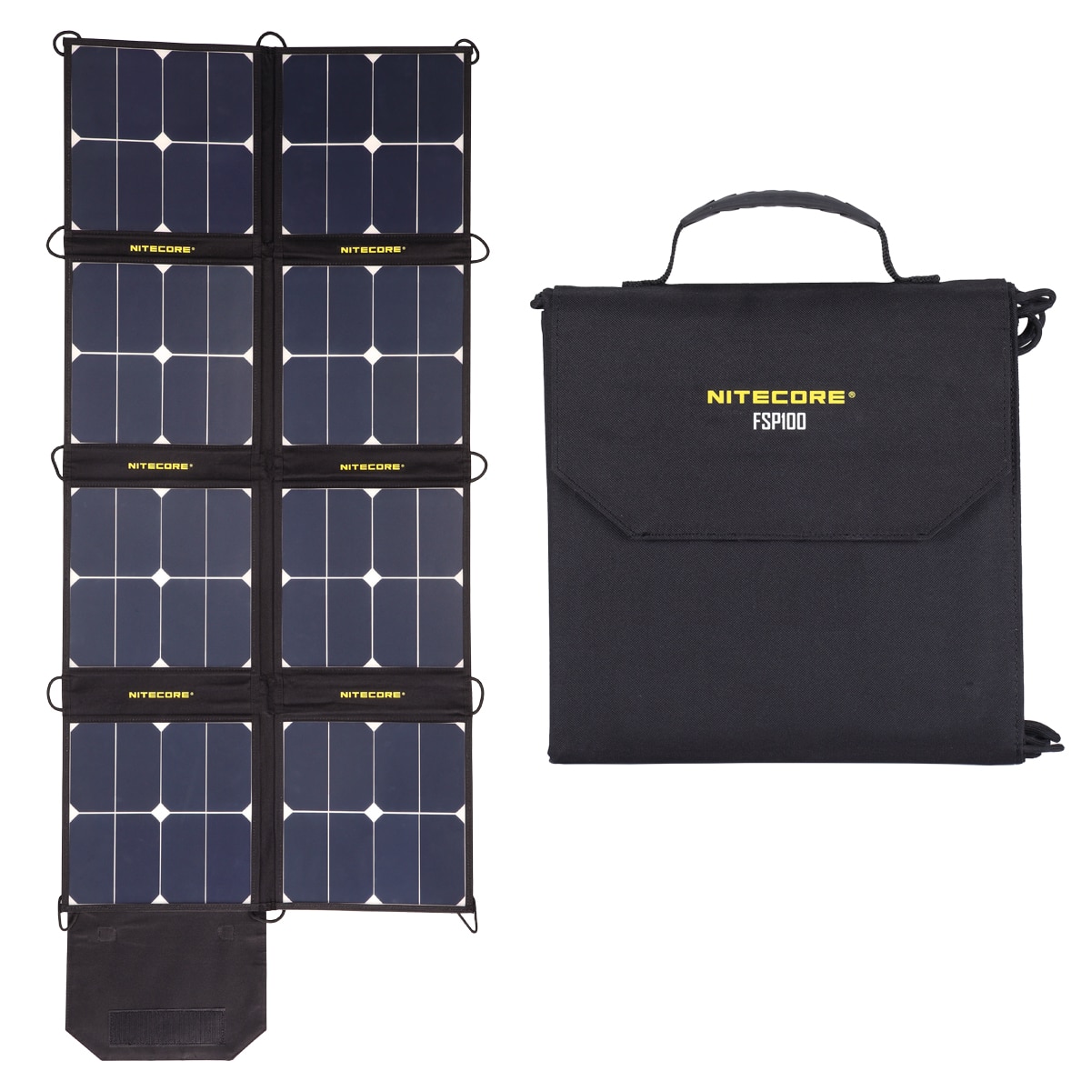 NITECORE FSP100 Folding Solar Panel 100W 18V Portable Camping Laptop ...