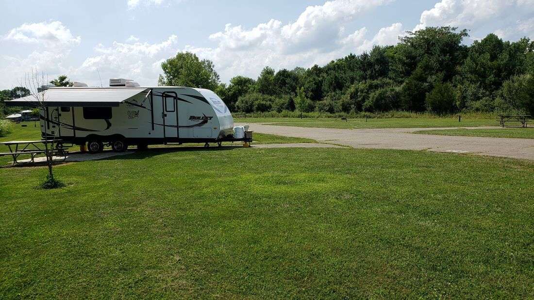 Our campsite at Caesar Creek State Park near Dayton, Ohio ...