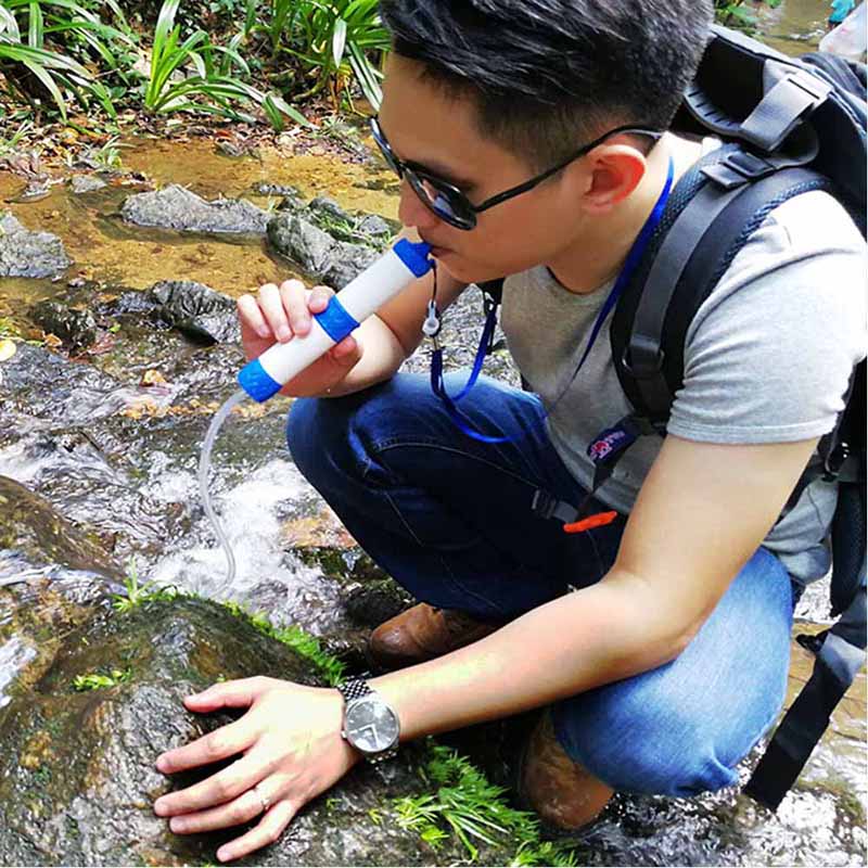 Outdoor Survival Water Filter Portable Camping Hiking Drinking Safety ...