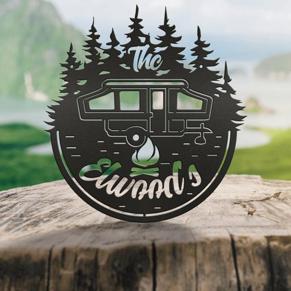 Personalized Metal Camping Signs Handmade In The USA